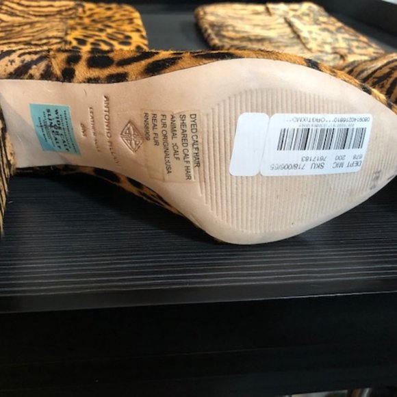NWOT Leopard/Tiger calf fur boots - Picture 3 of 3